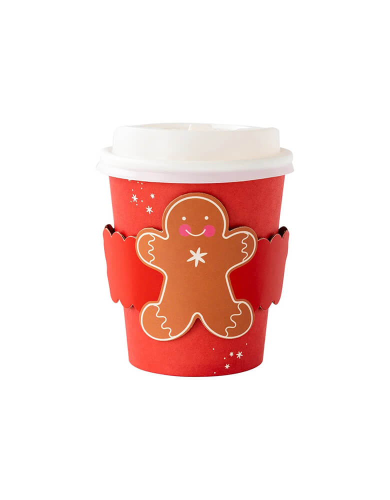 Gingerbread Man Cozy To-go Cups (Set of 8)