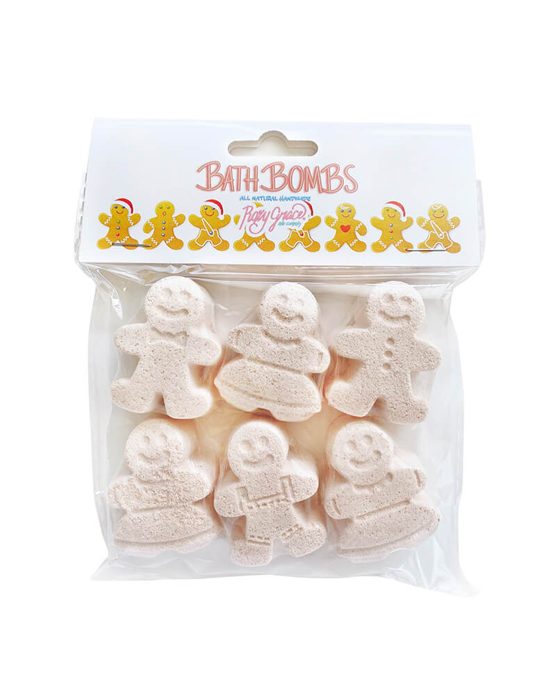 Roxy Grace - Gingerbread Men Bath Bombs. These bath bombs are made of the finest quality all-natural ingredients, that are not only fun but are also skin nourishing and rejuvenating. Each bath bomb is handmade with love and attention to detail. They're perfect for your little one this holiday and stocking.