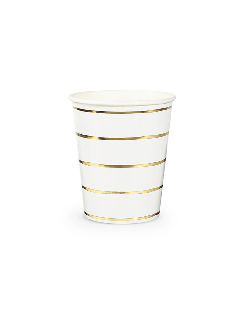 Daydream Society 9oz Frenchie Stripes Gold Striped Cups