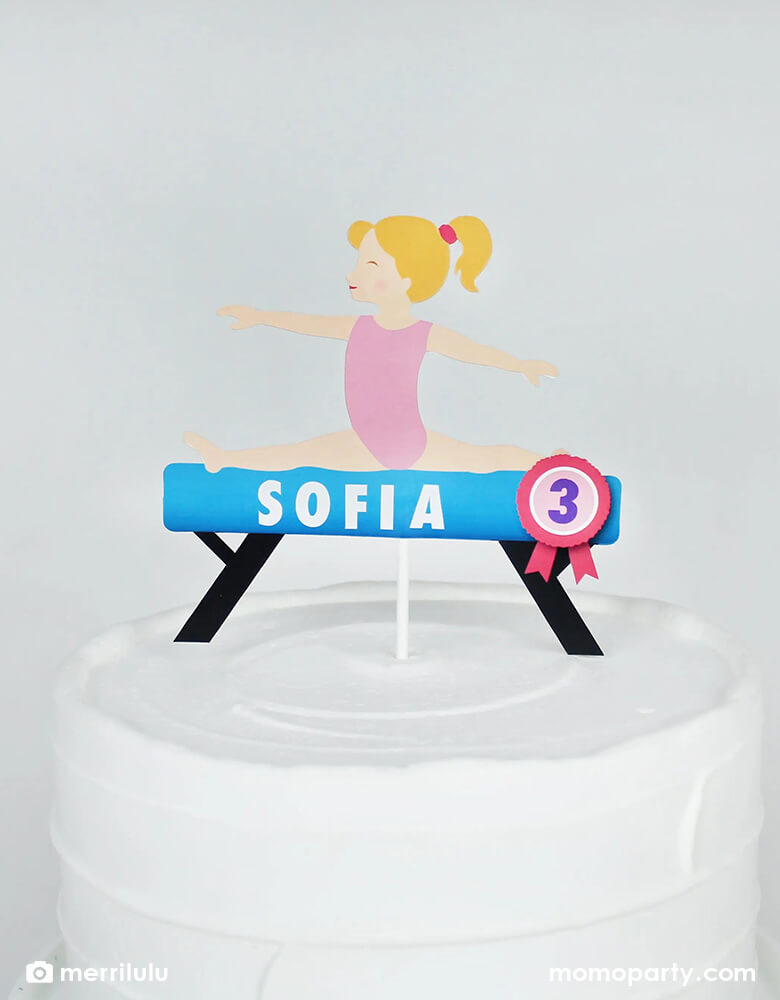 Personalizable Gymnastics Cake Topper