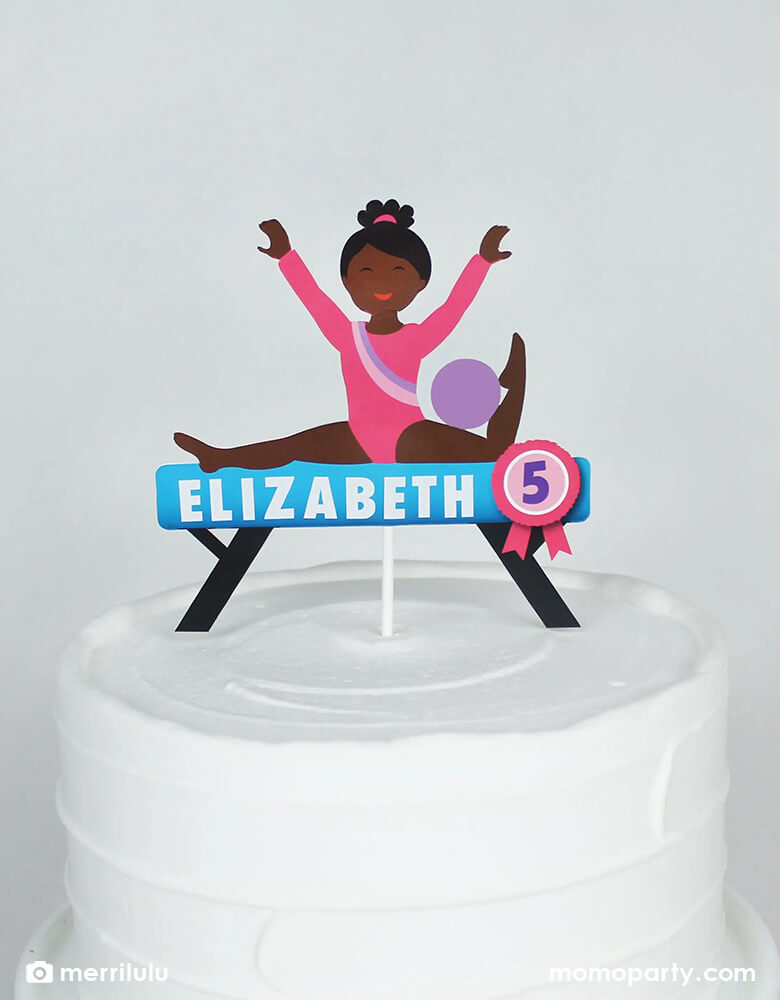 Personalizable Gymnastics Cake Topper