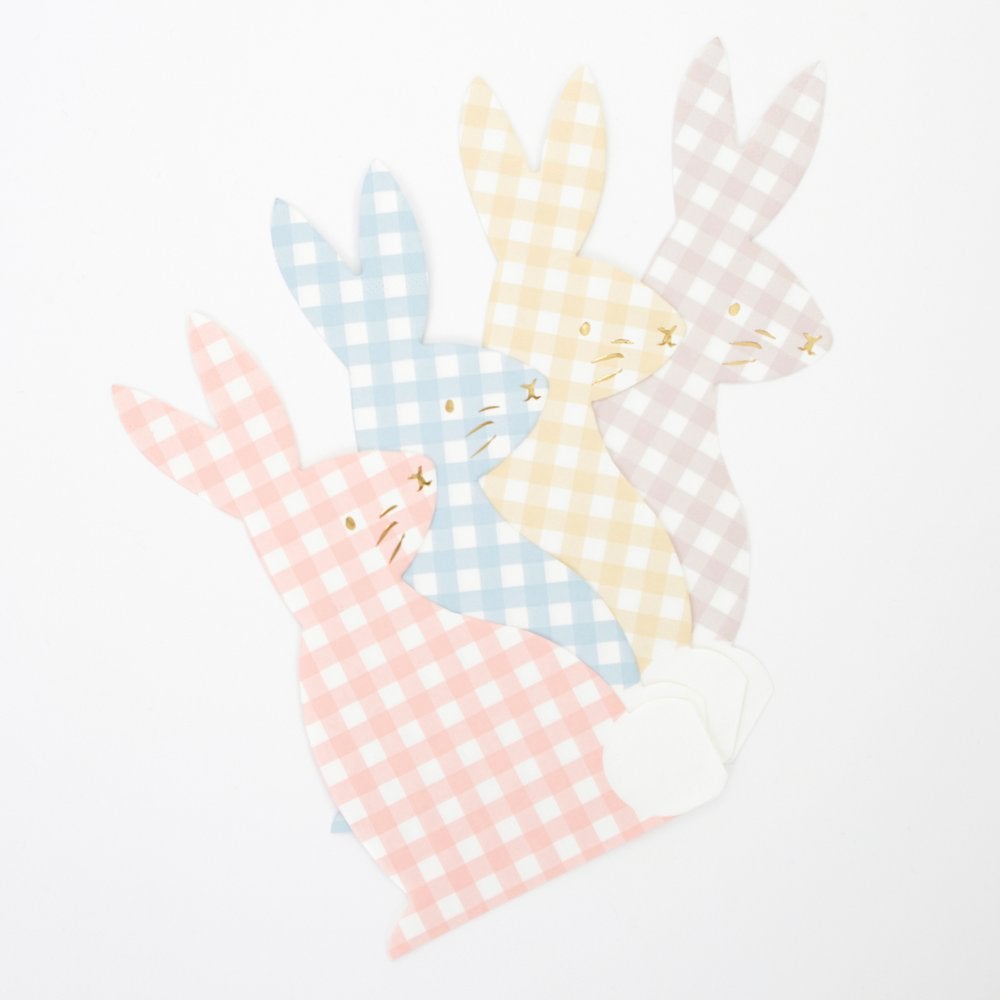 Gingham Bunny Napkins (Set of 16)