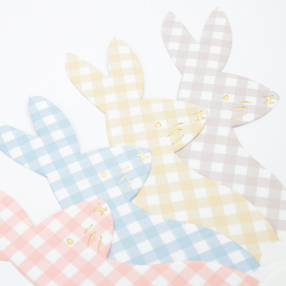 Gingham Bunny Napkins (Set of 16)