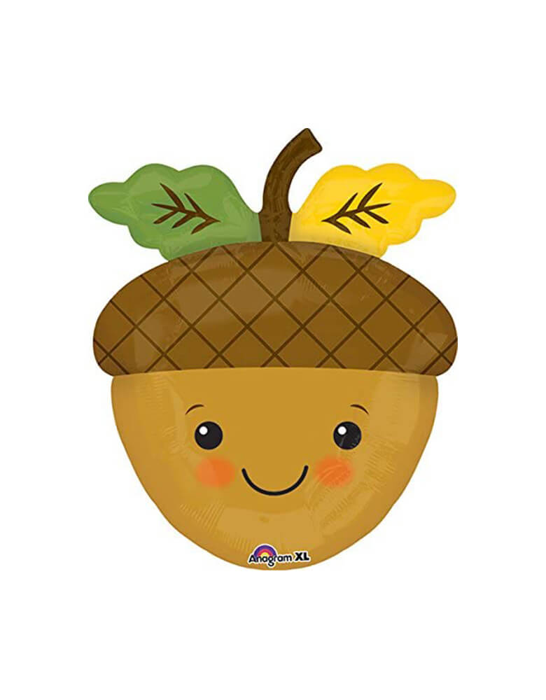 Anagram 18" Happy Acorn Foil Mylar Balloon