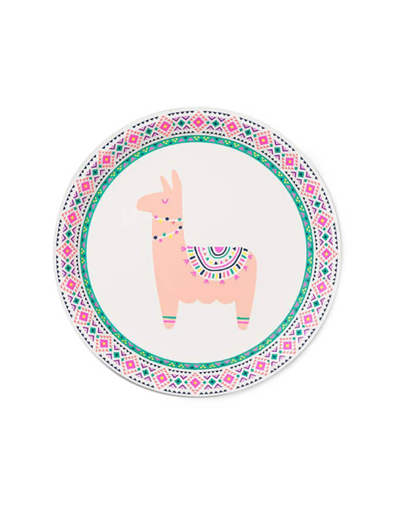 Happy Llama Small Paper Party Plates by Coterie