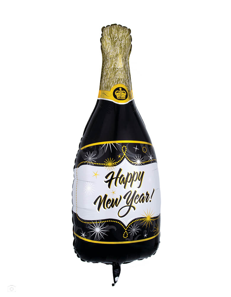 Anagram Balloons - 18435 New Year Bubbles SuperShape™ XL® P30. Accent your New Year's Eve celebration with this 36" large unique shape champagne bottle foil mylar balloon!