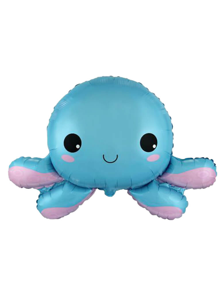 party brand balloon - 31 inches Happy Octopus Foil Balloon. This cute Octopus foil balloon with a happy face will make your under the sea birthday party extra fun