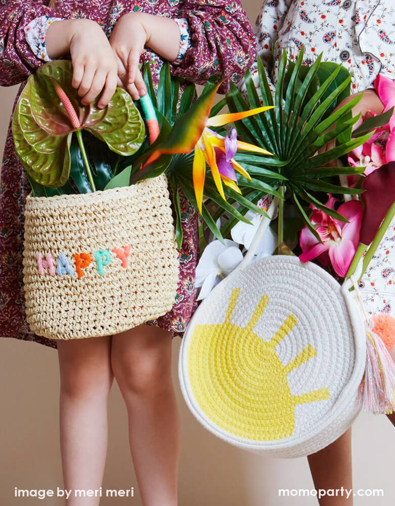 Meri Meri - Woven Straw Bunny Bag