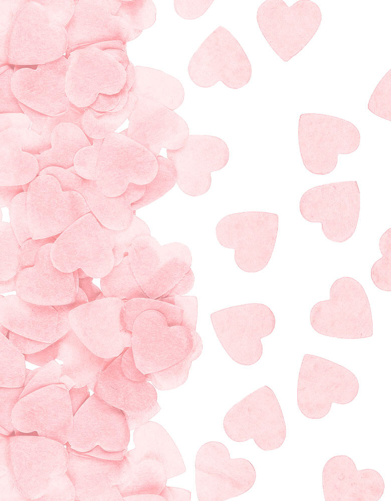 Momo Party's blush pink tissue confetti by Party Deco, each measures 0.63 inch, it makes a perfect addition to your Valentine's Day party table.