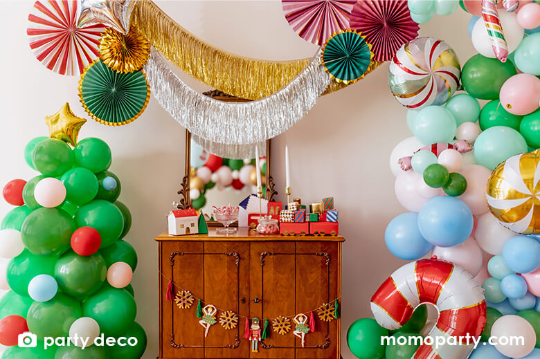 Junior Candy Cane Foil Mylar Balloon Set (Set of 5)