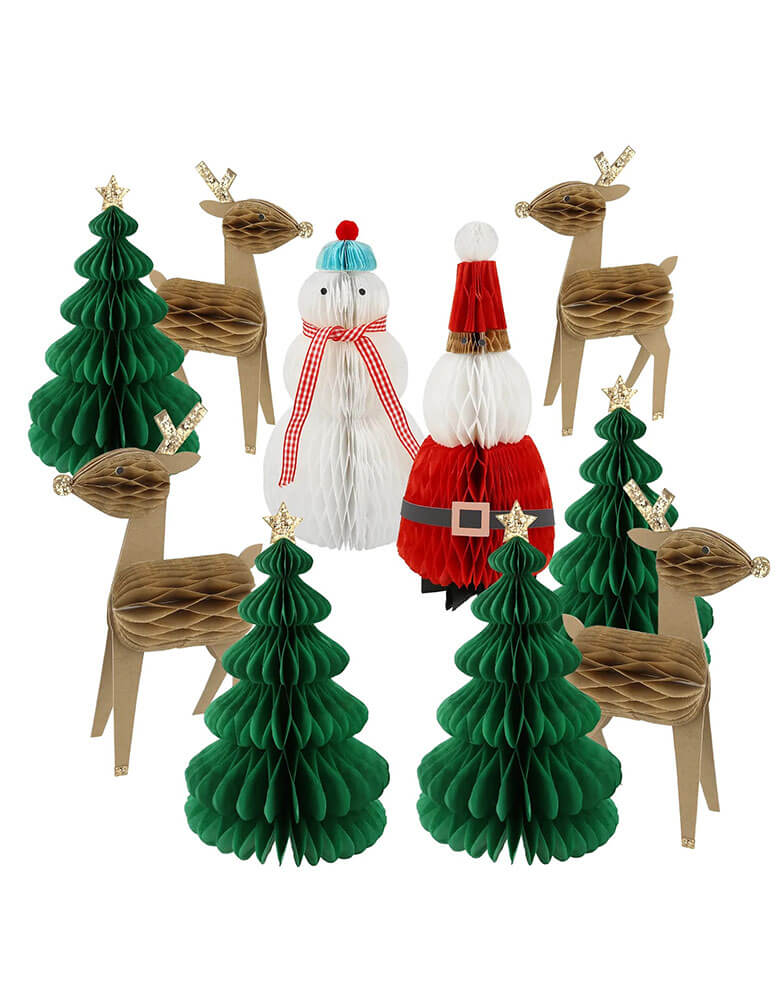 Honeycomb Christmas Characters (Set of 10)