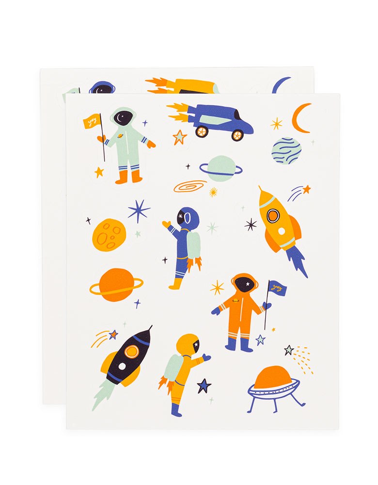 Intergalactic (Space Blue) Edible Decorating Stickers