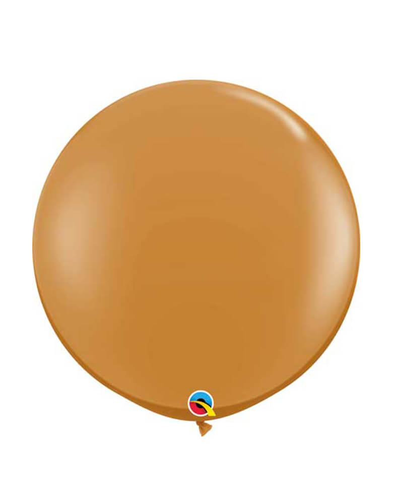 Qualatex 36" Jumbo Round 36" Mocha Latex Balloon, perfect for a boho gatherings or a camping themed kid's birthday party