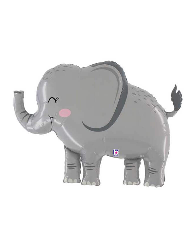 Jungle Elephant Foil Mylar Balloon by Betallic. Add this 33 inches adorable elephant shaped foil mylar balloon to your safari themed party. It's perfect for baby's Wild One 1st birthday party or w Two Wild 2nd birthday celebration! 