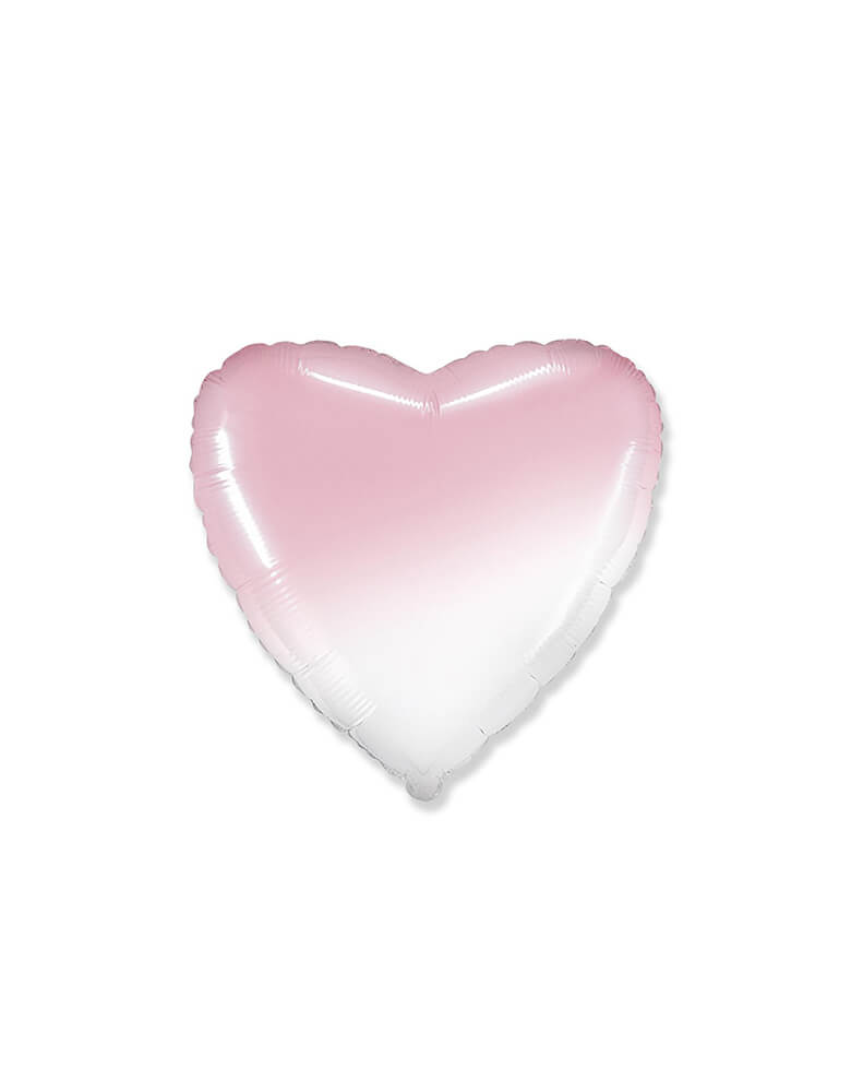 Party Brands 18" Junior Gradient Pastel Pink Heart Shaped Foil Balloon