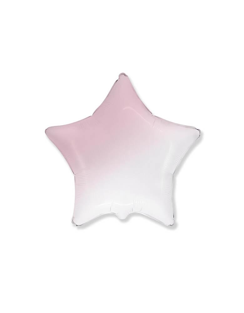 Party Brands 18" Junior Gradient Pastel Pink Star Shaped Foil Balloon