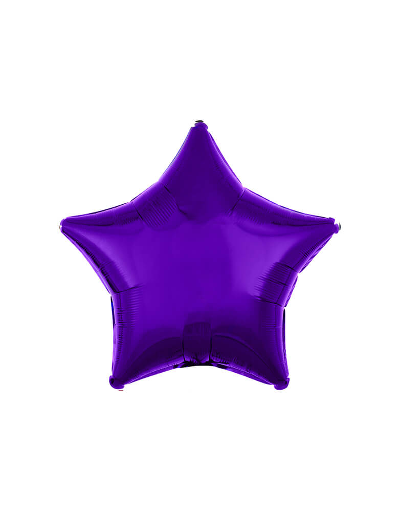 Anagram Balloon - 30597 Metallic Purple Standard Star XL® S15. 19 inches Junior Metallic purple Star Shaped Foil Balloon