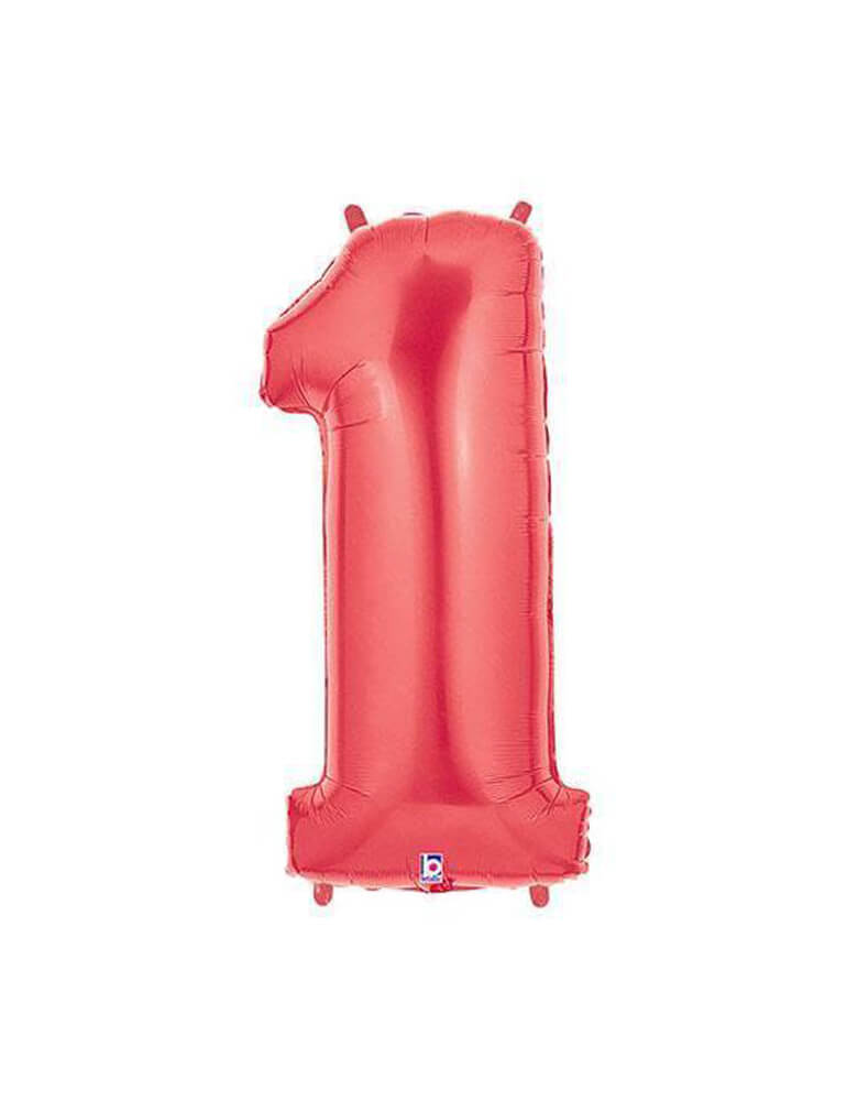 40" NUMBER 1 - RED MEGALOON Foil Party Balloon