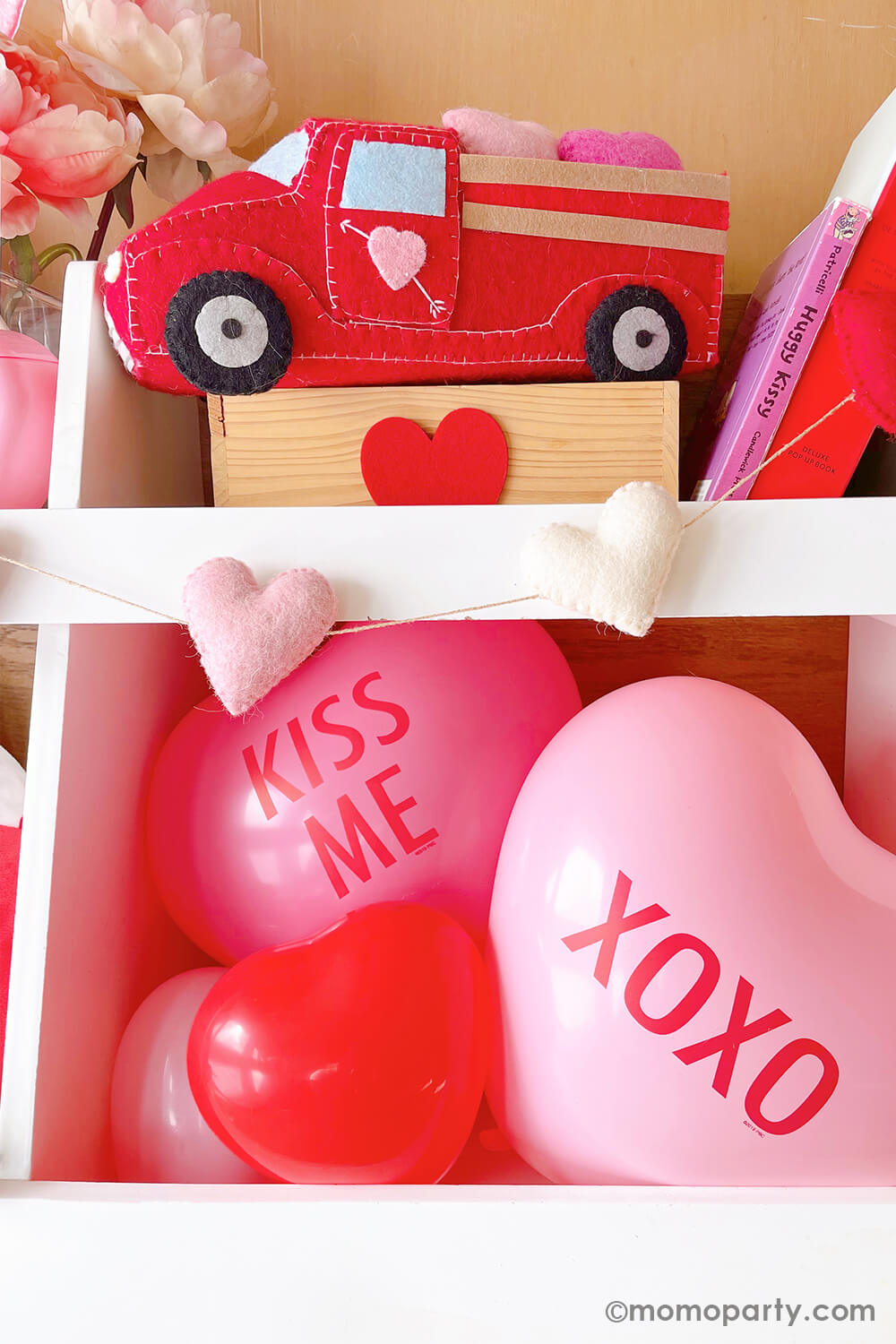 Large Conversation Heart Shaped Latex Balloon Mix