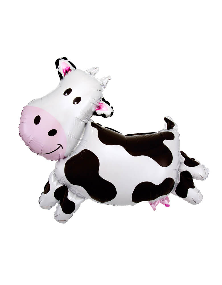 Anagram 30" Large Farm Animal Cow Mylar Balloon for Farm Barnyard Themed Party
