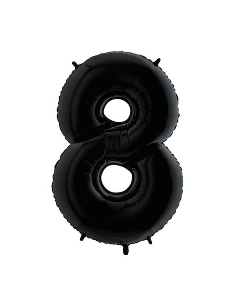 40" Megaloon Foil Shape 8 Black Balloon