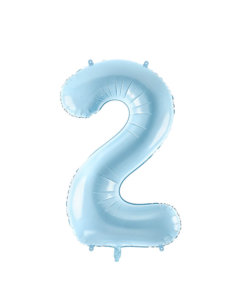 Large Number Pastel Blue Foil Mylar Balloon – Momo Party