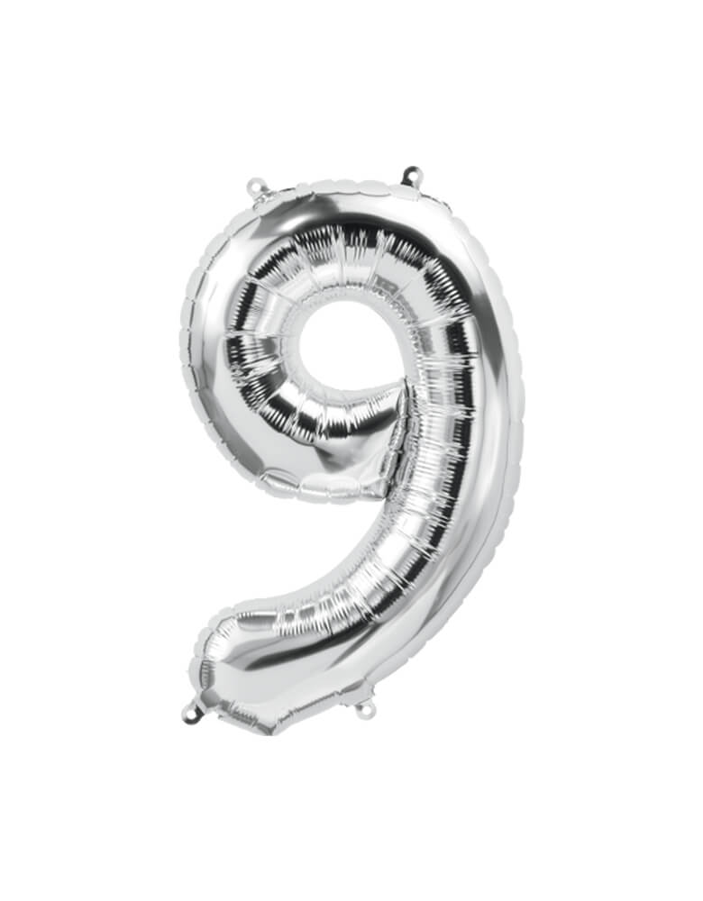 9-Inch Balloon Weight Hand-crafted Silver Foil - Balloon Delivery by