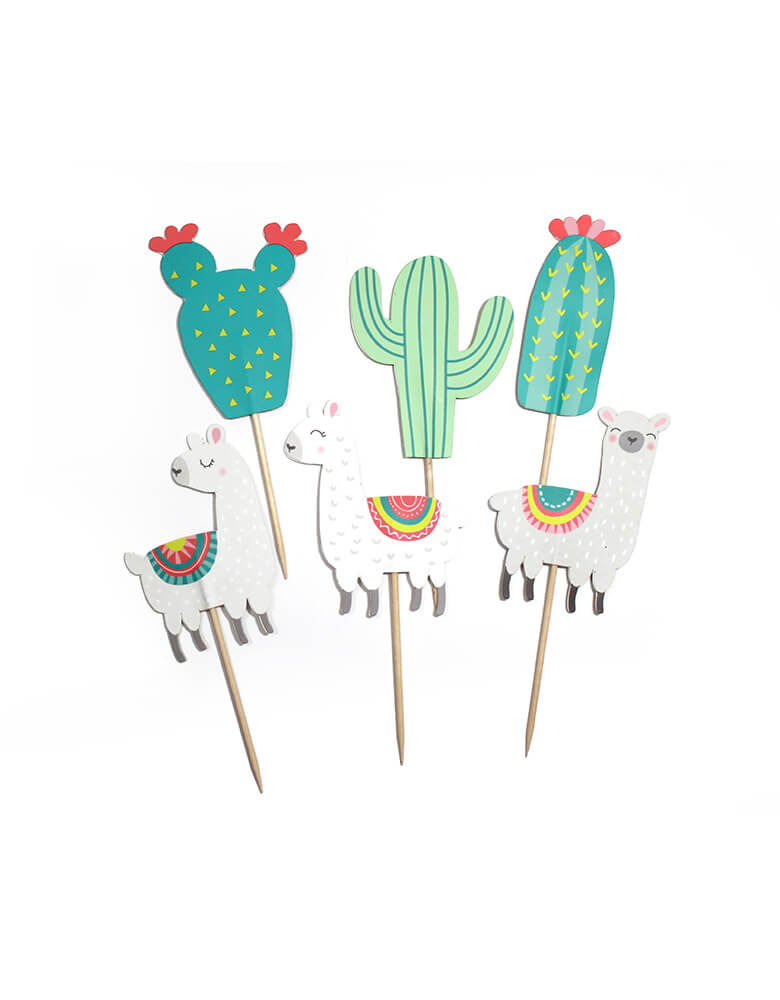 Merrilulu's Llama and Cactus Cupcake Toppers