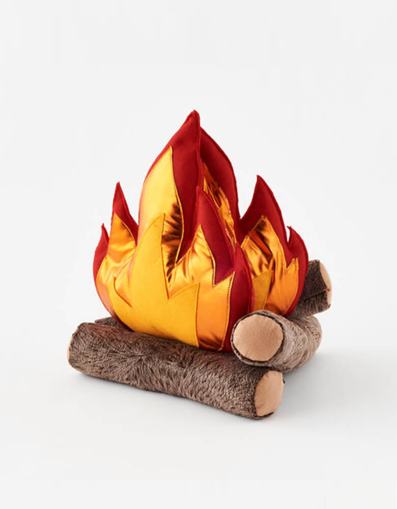 One hundred and eighty 15" Log On Fire Decoration Pillow perfect decoration for kid's room or a kid's camping themed party centerpiece