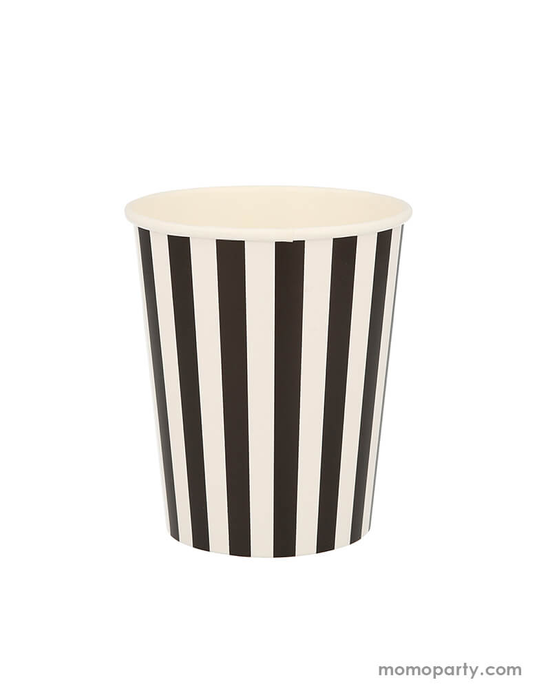 Meri Meri - Magic Cups in the black and white stripe pattern. These cups are made from eco-friendly paper, Pack of 8 in 7 designs. They are perfect for a magic themed party which you want to fill with wonder and fun.