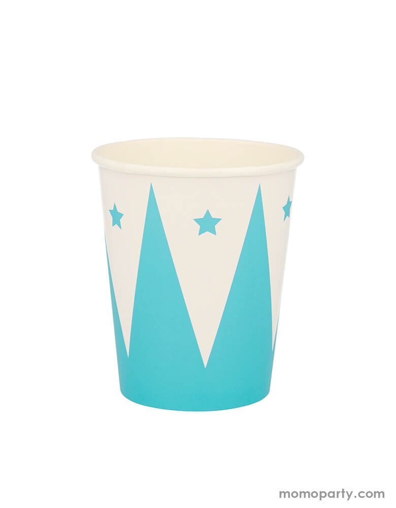 Meri Meri - Magic Cups in the blue harlequin Diamond and stars Pattern. These cups are made from eco-friendly paper, Pack of 8 in 7 designs. They are perfect for a magic themed party which you want to fill with wonder and fun.