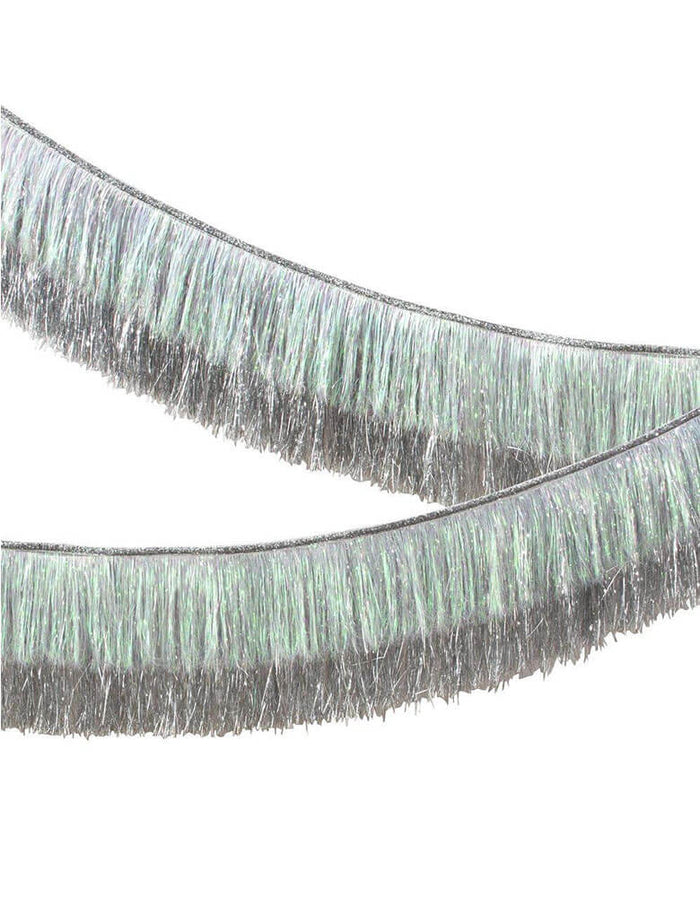 Silver Tinsel Fringe Garland