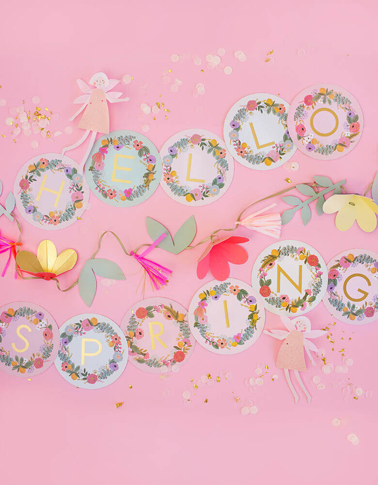 Rifle-Paper_Garden-Party-Letter-Garland with MeriMeri-Fairy-Garland