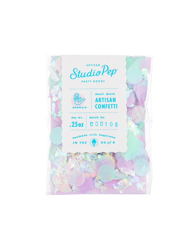 Studio Pep Mermaid Artisan Confetti 0.25 oz Mini Bag - Pink, Mint, Blue and Lilac