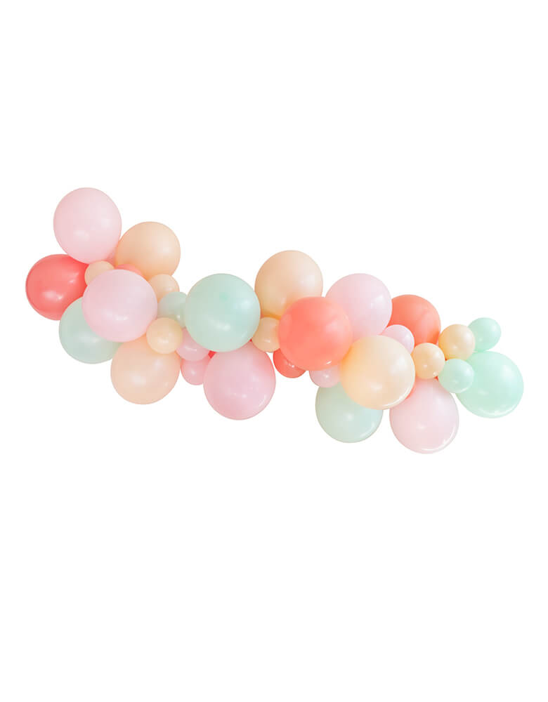 Merry and Bright Christmas, pastel color themed Balloon Garland, Balloon Cloud kit with pastel mint, pink, pearl, blush, coral Latex Balloons