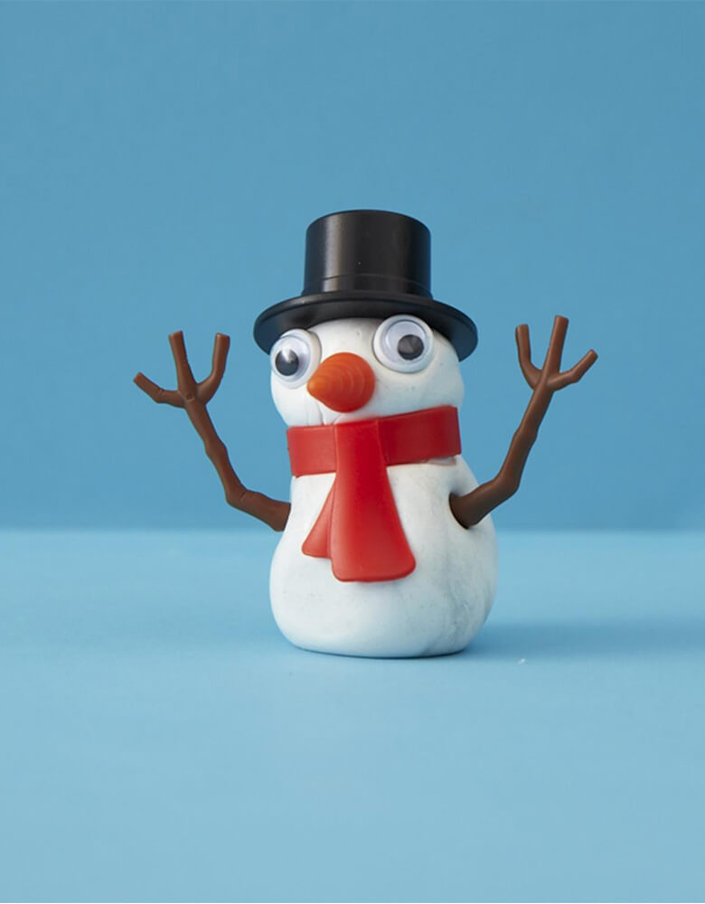 Two's Company the original miracle melting snowman, Comes with a variety of different parts, this snowman will melt slowly over a number of hours. Build him up and watch him melt again and again! It's a perfect stocking stuffer for your little one this season!