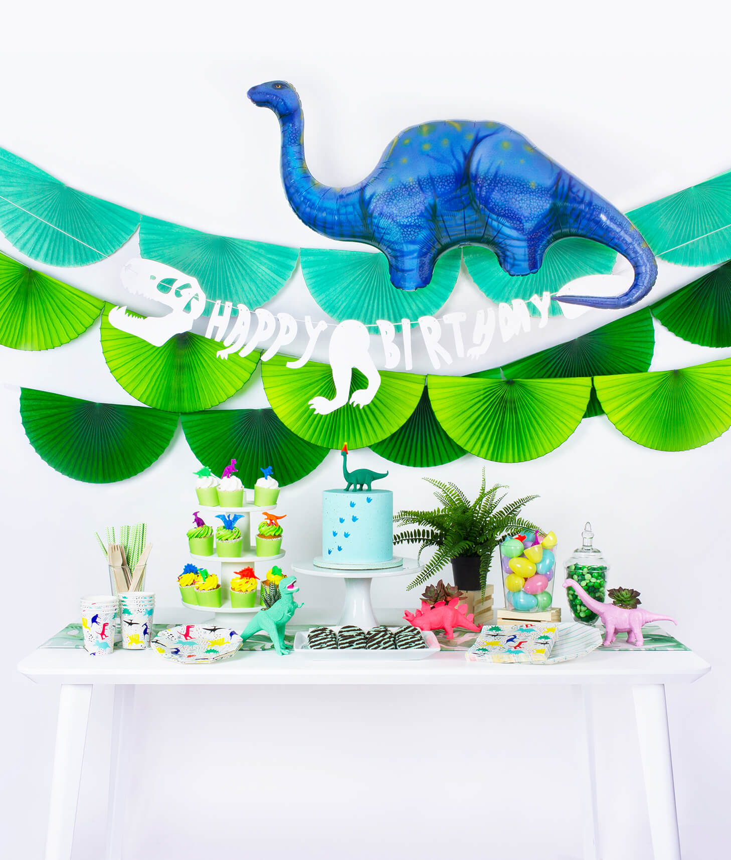 Morden and Neon Dinosaur theme party Set up look