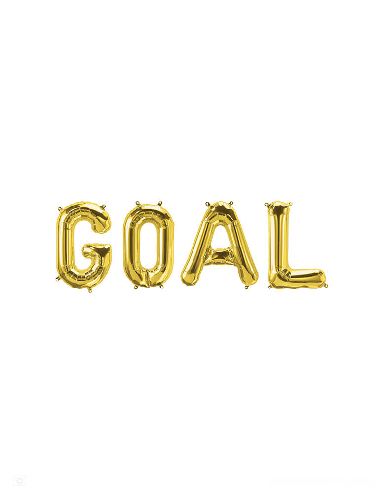 Goal Gold Foil Balloon Kit