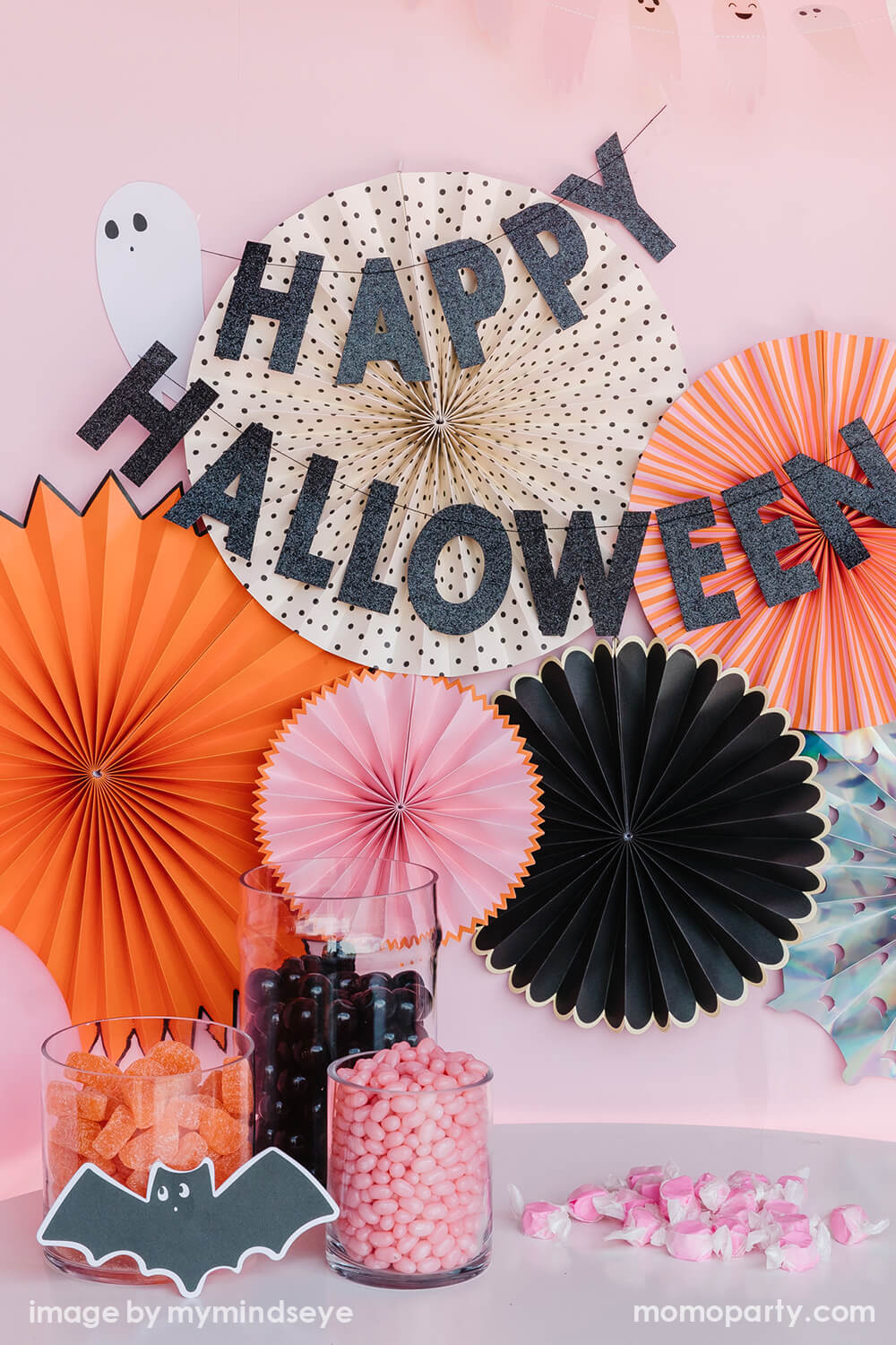 Happy Haunting Party Fans (Set of 6)