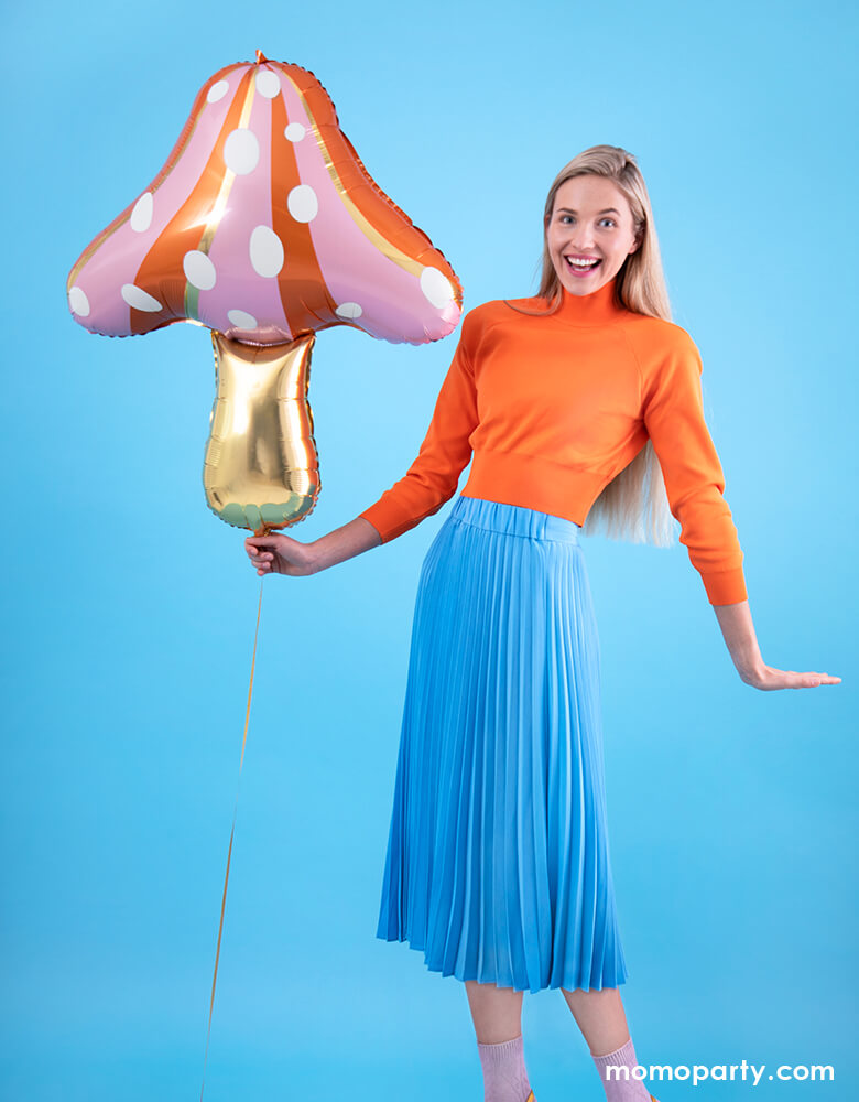 Mushroom Foil Mylar Balloon