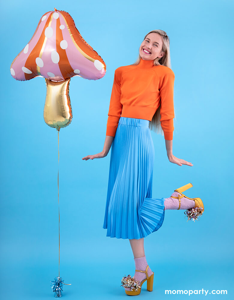 Mushroom Foil Mylar Balloon