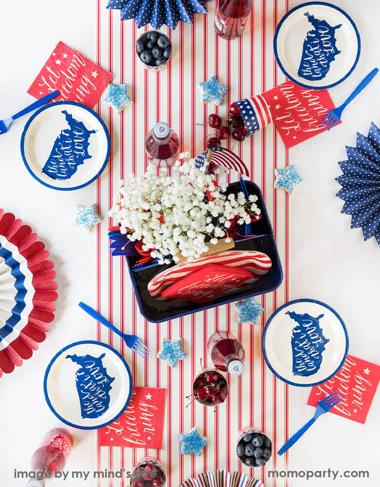 Believe Christmas Red Striped Table Runner