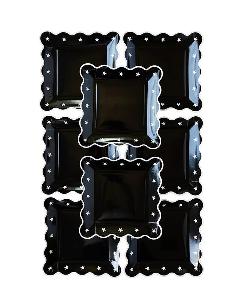 Night Sky Scallop Plates (Set of 8)