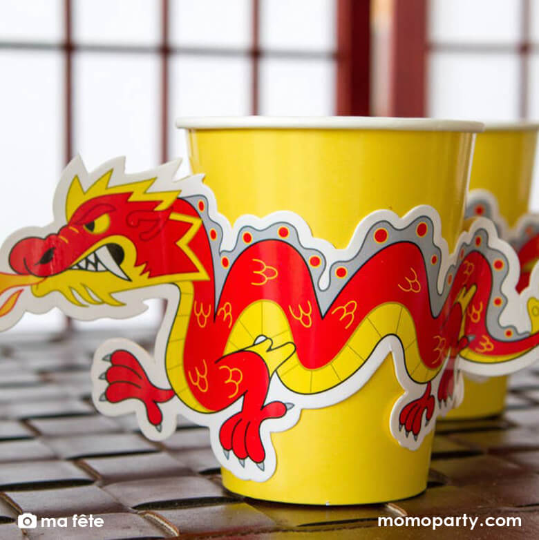 Ninja Cups with Dragon Sleeves (Set of 8)