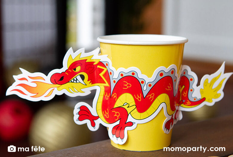 Ninja Cups with Dragon Sleeves (Set of 8)