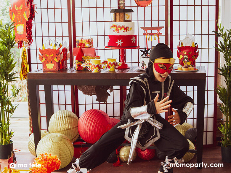 Ninja Cups with Dragon Sleeves (Set of 8)