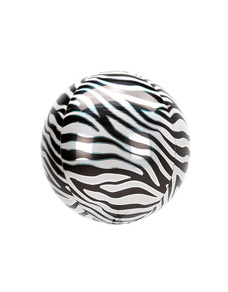 Anagram 16" Orbz Animalz Zebra Print Foil Balloon