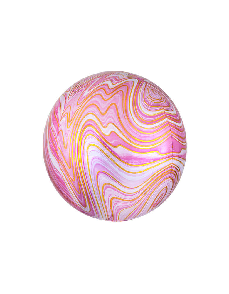 Orbz Pink Marble Foil Balloon