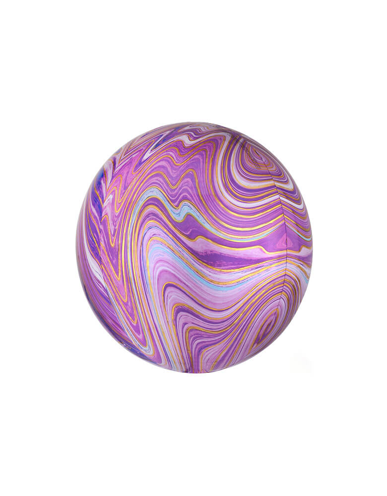 Orbz Purple Marble Foil Balloon