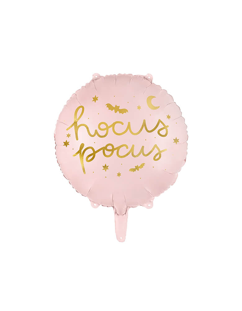 Pink Round Hocus Pocus Foil Mylar Balloon